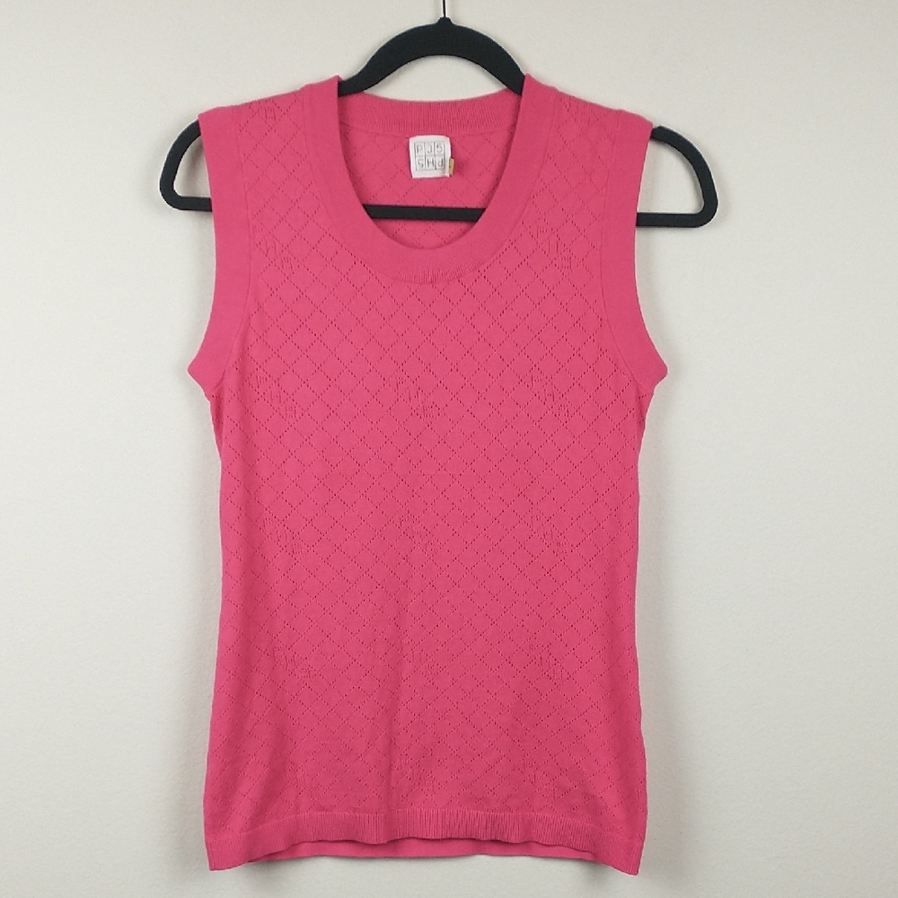 PH5 Sweater Vest Womens Large Pink Logo Diamond